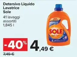 Carrefour Iper Detersivo Liquido Lavatrice Sole offerta