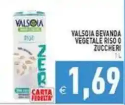 Pim Supermercati Valsòia bevanda vegetale riso o zuccheri offerta