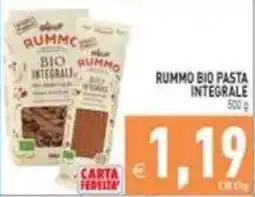Pim Supermercati Rummo bio pasta integrale offerta
