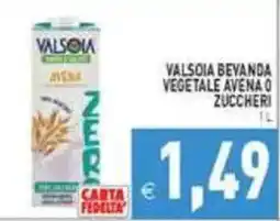 Pim Supermercati Valsòia bevanda vegetale avena o zuccheri offerta