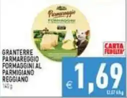 Pim Supermercati Granterre Parmareggio formaggini al parmigiano reggiano offerta