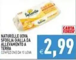 Pim Supermercati Naturelle uova sfoglia gialla da allevamento a terra offerta