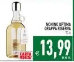 Pim Supermercati Nonino Optima Grappa Riserva offerta