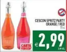 Pim Supermercati Cescon Spritz Party Orange / Red offerta