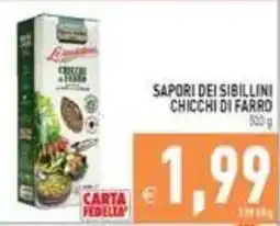 Pim Supermercati Sapori dei Sibillini chicchi di farro offerta