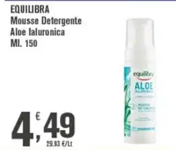 Conté Supermercati Equilibra Mousse Detergente Aloe Ialuronica offerta