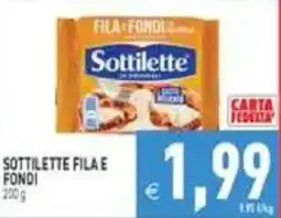 Pim Supermercati Sottilette fila e fondi offerta