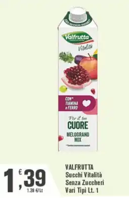 Conté Supermercati Valfrutta Succhi Vitalità Senza Zuccheri offerta