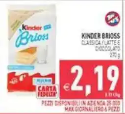 Pim Supermercati Kinder Brioss offerta