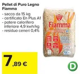 Carrefour Iper Pellet di Puro Legno Fiamma offerta