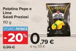 Carrefour Iper Patatina Pepe e Lime Salati Preziosi offerta