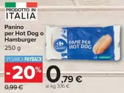 Carrefour Iper Panino per Hot Dog o Hamburger Carrefour Classic offerta