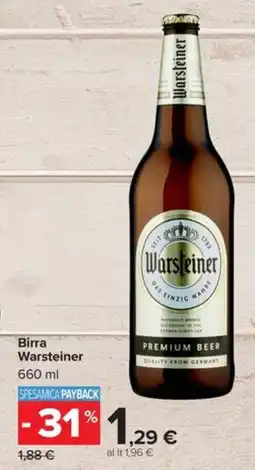 Carrefour Iper Birra Warsteiner offerta