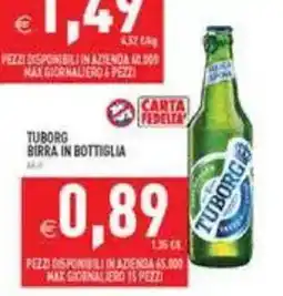 Pim Supermercati Tuborg birra in bottiglia offerta