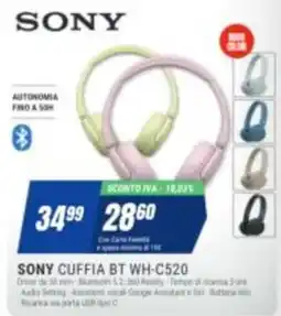Leonardelli Sony cuffia bt wh-c520 offerta
