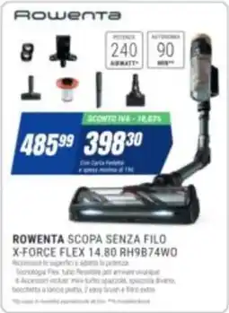 Leonardelli Rowenta scopa senza filo X-FORCE FLEX 14.80 offerta