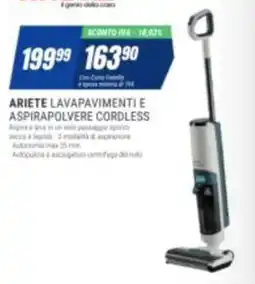 Leonardelli Ariete lavapavimenti e aspirapolvere cordless offerta