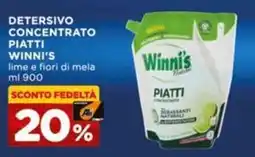 Alì Supermercati Detersivo concentrato piatti Winni's lime e fiori di mela offerta