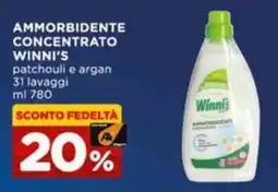 Alì Supermercati Ammorbidente concentrato Winni's patchouli e argan offerta