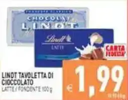 Pim Supermercati Lindt Tavoletta di Cioccolato Latte offerta