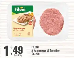 Conté Supermercati Fileni Hamburger di Tacchino offerta