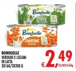 Deco Iperstore Bonduelle verdure e legumi in latta offerta