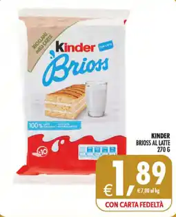 Deco Supermercati Kinder Brioss al latte offerta
