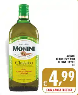 Deco Supermercati Monini olio extra vergine di oliva classico offerta