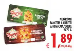 Deco Supermercati Negroni pancetta affumicata offerta