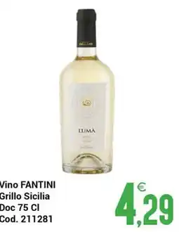 Centro Cash Vino FANTINI Grillo Sicilia offerta