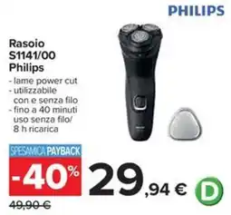 Carrefour Iper Rasoio Philips S1141/00 offerta