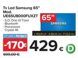Carrefour Iper Tv Led Samsung 65" offerta