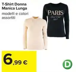 Carrefour Iper T-Shirt Donna Manica Lunga offerta