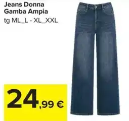 Carrefour Iper Jeans Donna Gamba Ampia offerta