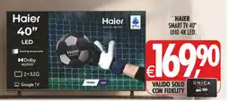 Deco Superstore Haier SMART TV 40" UHD 4K LED offerta