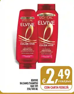 Deco Iperstore Elvive balsamo/shampoo vari tipi offerta