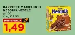 Alì Supermercati Barrette Maxichoco Nesquik Nestlé offerta