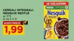 Alì Supermercati Cereal integrali Nesquik Nestlé offerta