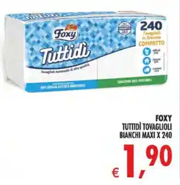 Deco Supermercati Foxy Tuttidi tovaglioli bianchi maxi offerta
