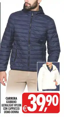 Deco Iperstore Carrera giubbotto ultralight nylon con cappuccio offerta