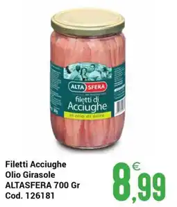 Centro Cash Filetti Acciughe in olio di oliva offerta