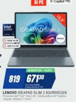 Leonardelli Lenovo Ideapad Slim 3 offerta