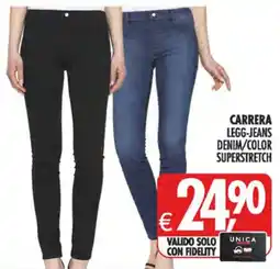 Deco Superstore Carrera legg-jeans denim/color superstretch offerta