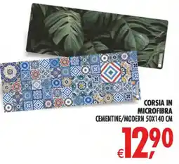 Deco Iperstore Corsia in microfibra cementine/modern offerta