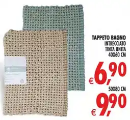 Deco Iperstore Tappeto bagno intrecciato tinta unita offerta