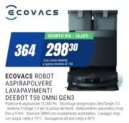 Leonardelli EcoVacs robot aspirapolvere lavapavimenti Deebot T50 Omni Gen3 offerta