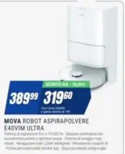 Leonardelli Mova robot aspirapolvere E40VIM Ultra offerta