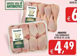 Deco Iperstore Amadori fusì/sovra cosce di pollo 10+ offerta