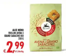 Deco Supermercati Alce nero frollini avena e grano saraceno bio offerta