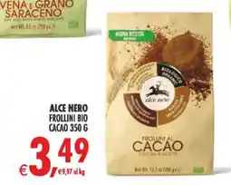 Deco Supermercati Alce Nero Frollini Bio Cacao offerta
